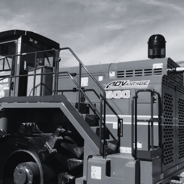 transportation(1) a black and white photo of an Aljon compactor