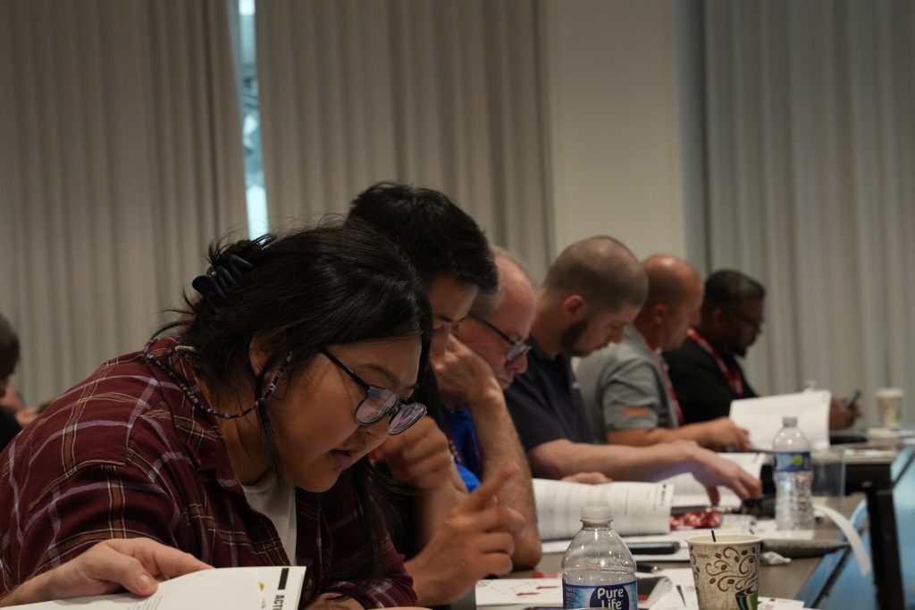 AFEX training school technicians taking their test