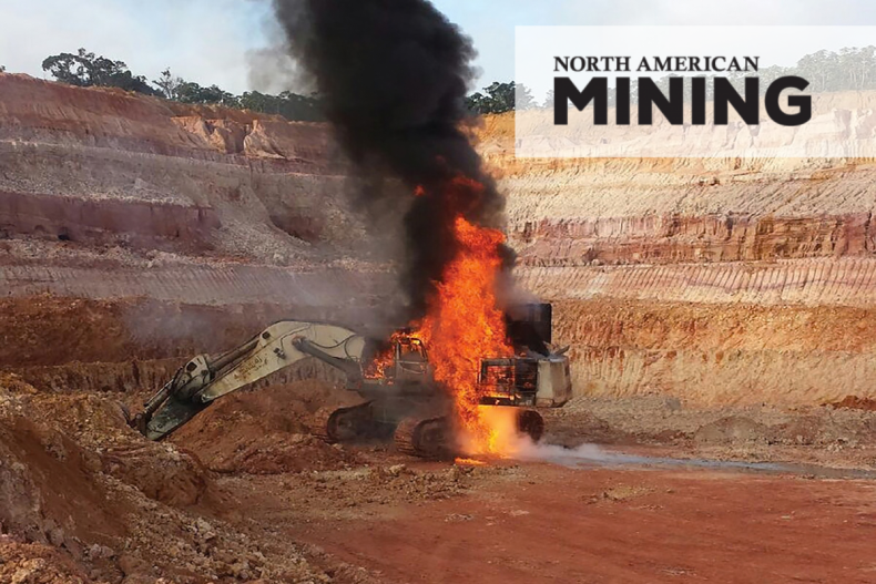 North American Mining - Hydraulic Shovel fire